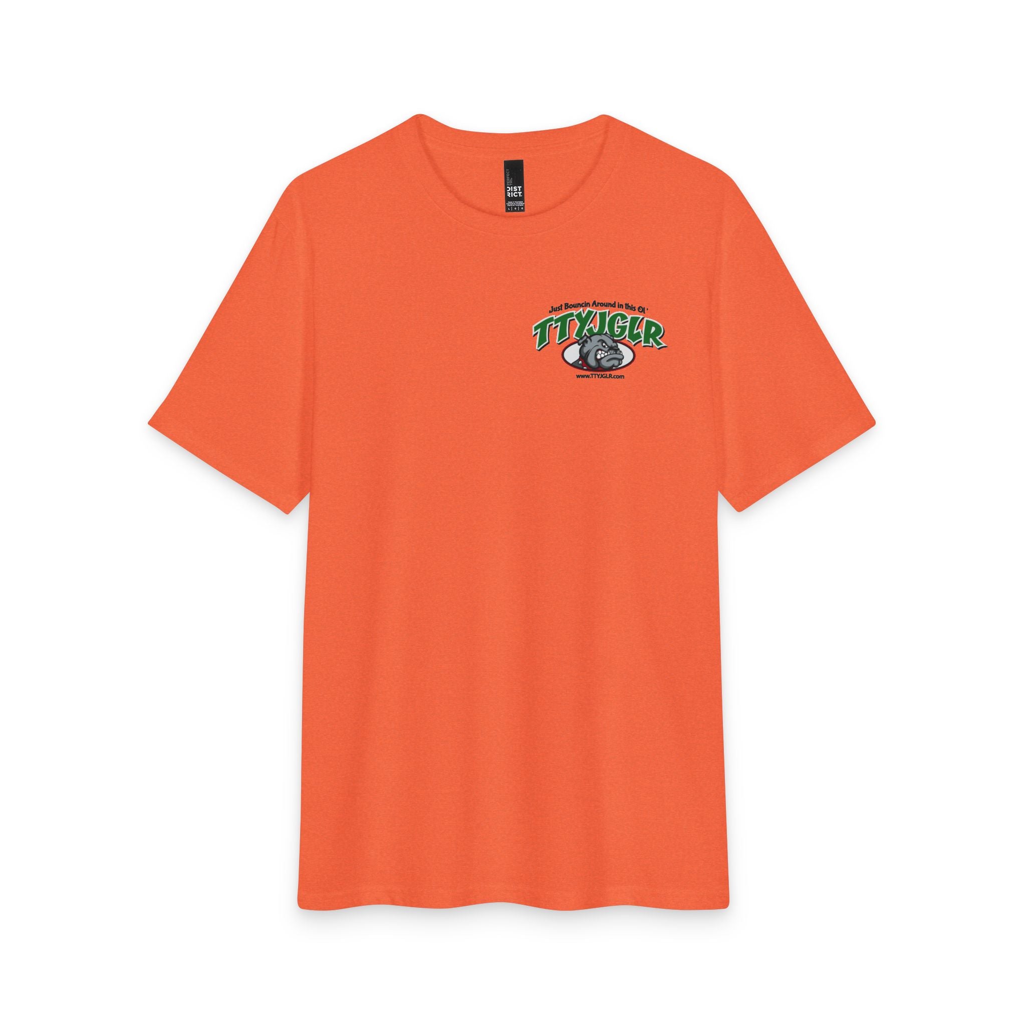 Soft Tri-Blend District T - Mean Green TTYJGLR Bulldog Logo