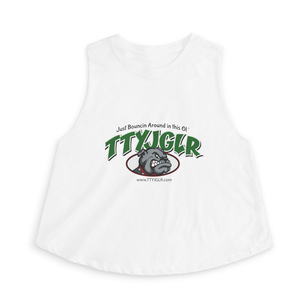 TTYJGLR Green Bulldog Logo - Women's Crop Top