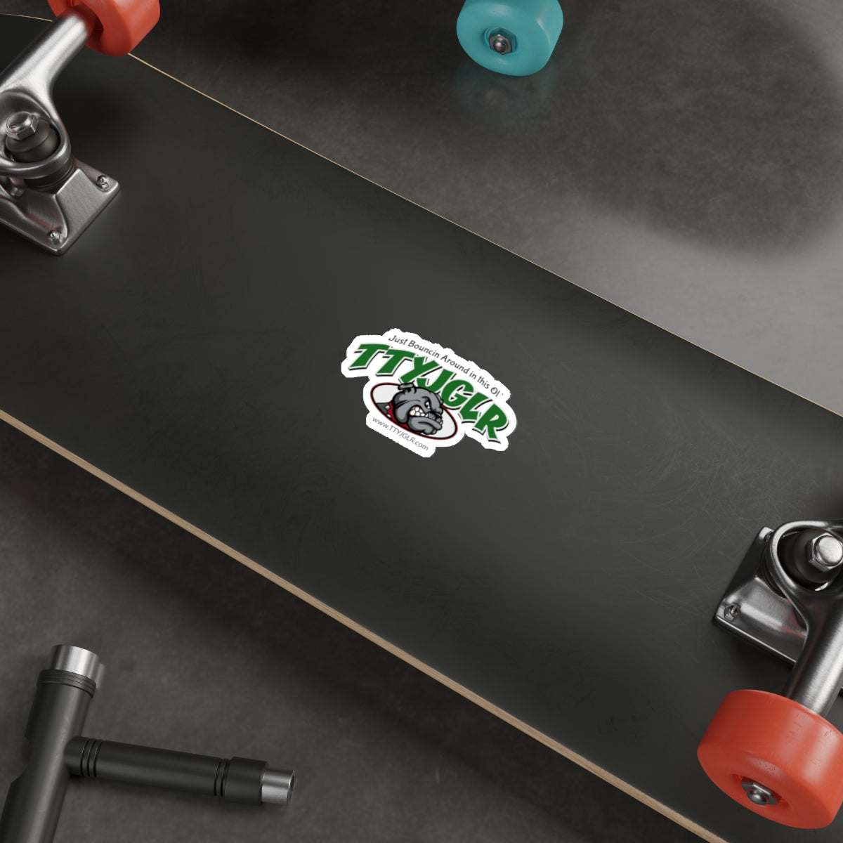 Die-Cut Stickers - TTYJGLR Bulldog Mean Green ("Just Bouncin Around in this Ol' TTYJGLR")