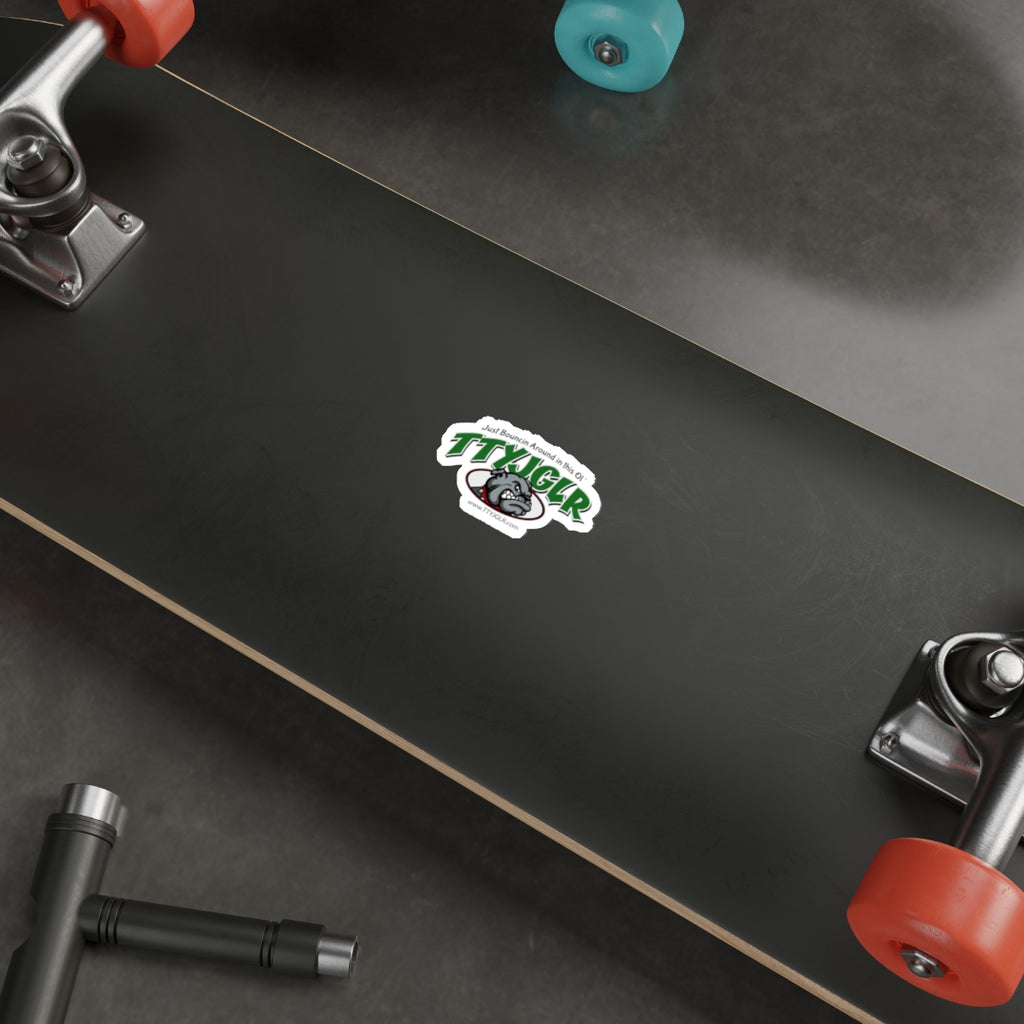 Die-Cut Stickers - TTYJGLR Bulldog Mean Green ("Just Bouncin Around in this Ol' TTYJGLR")