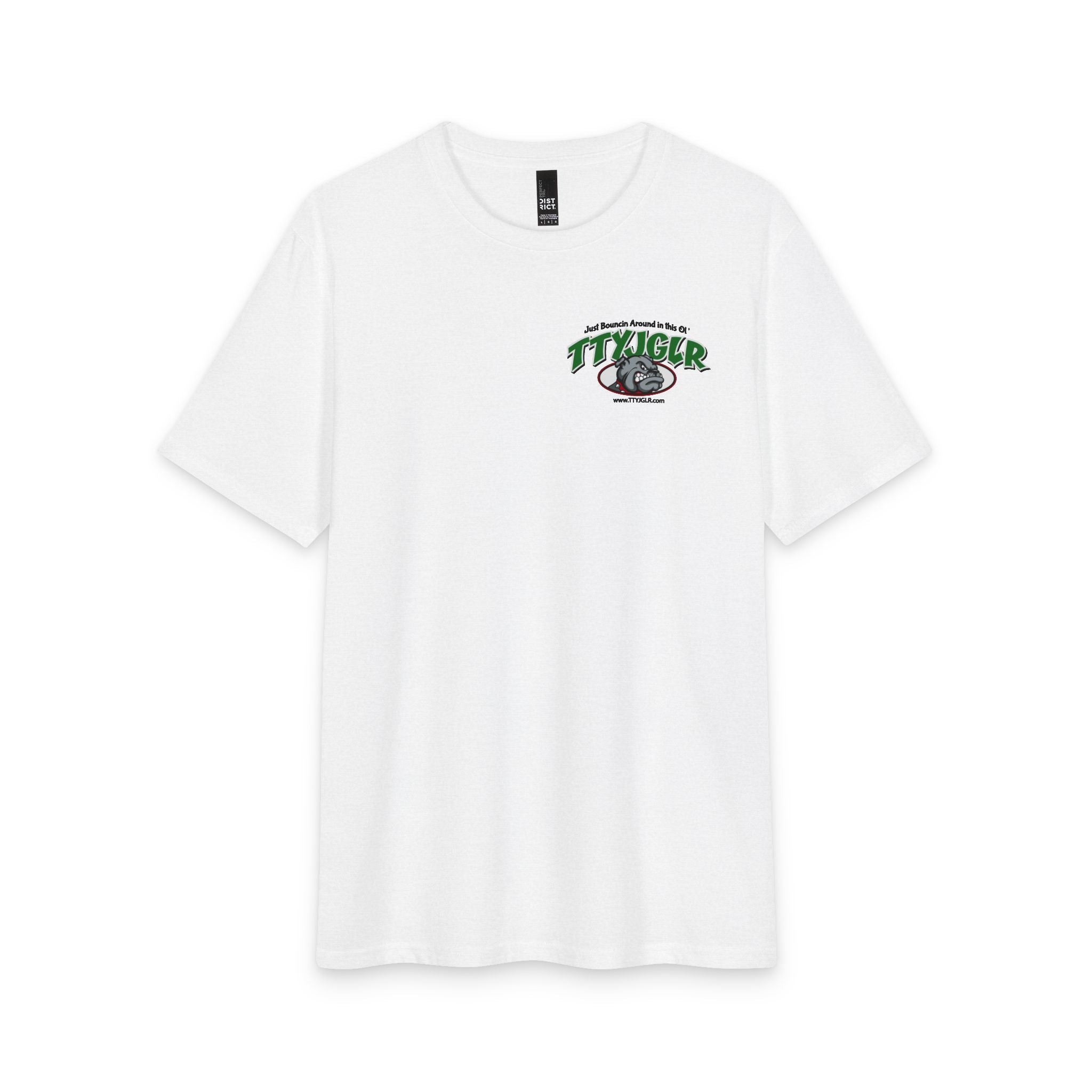 Soft Tri-Blend District T - Mean Green TTYJGLR Bulldog Logo