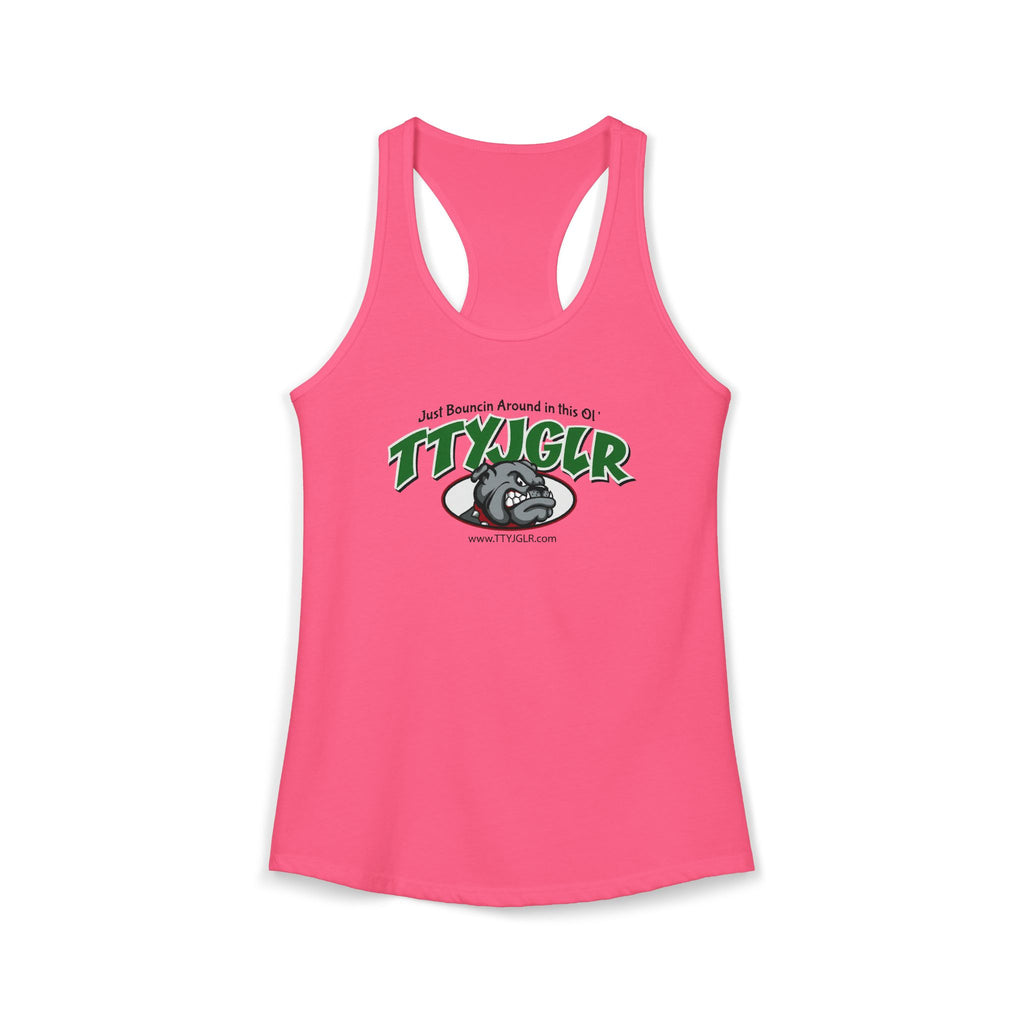 Women's Ideal Racerback Tank, Bulldog - Green (runs a little small)