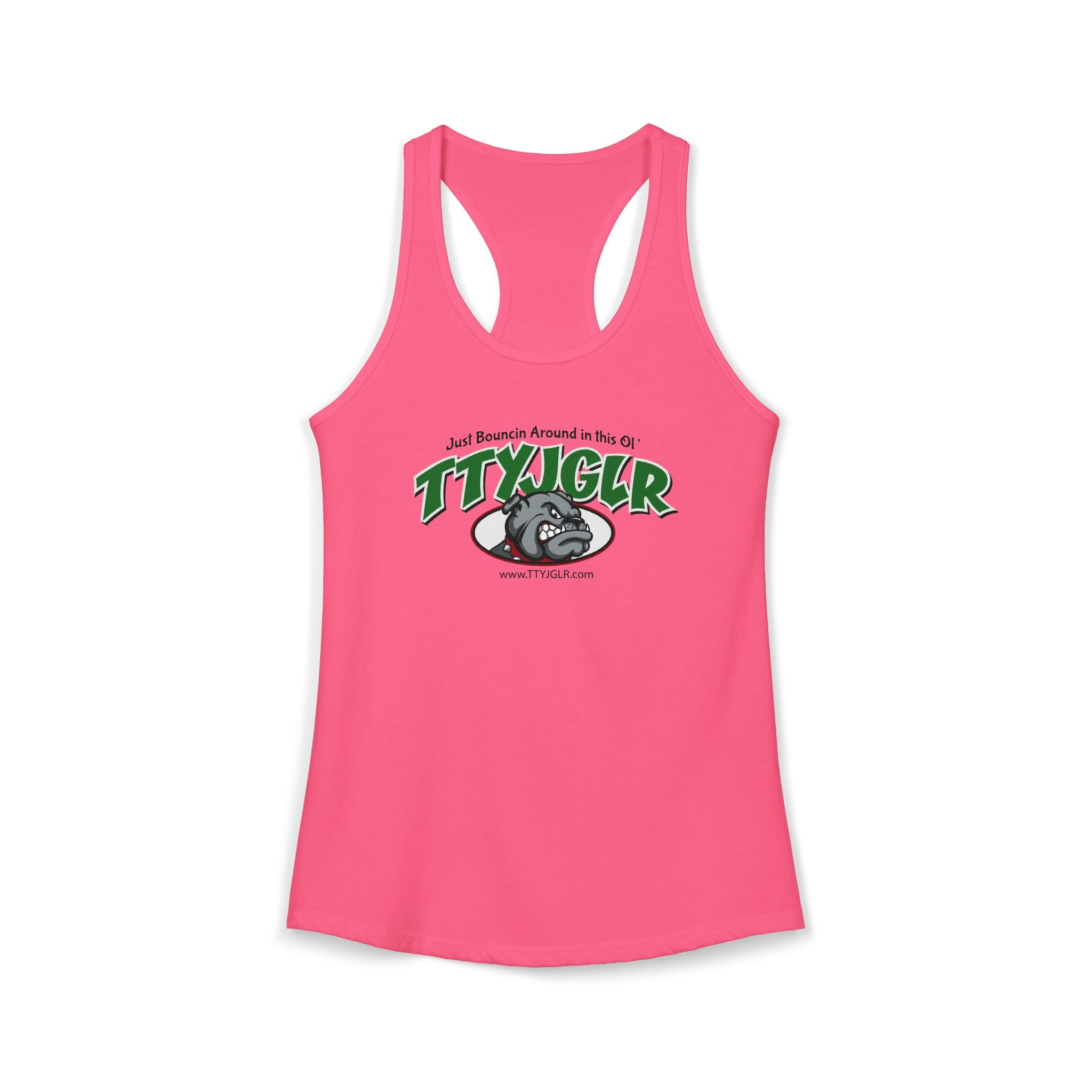 Women's Ideal Racerback Tank, Bulldog - Green (runs a little small)
