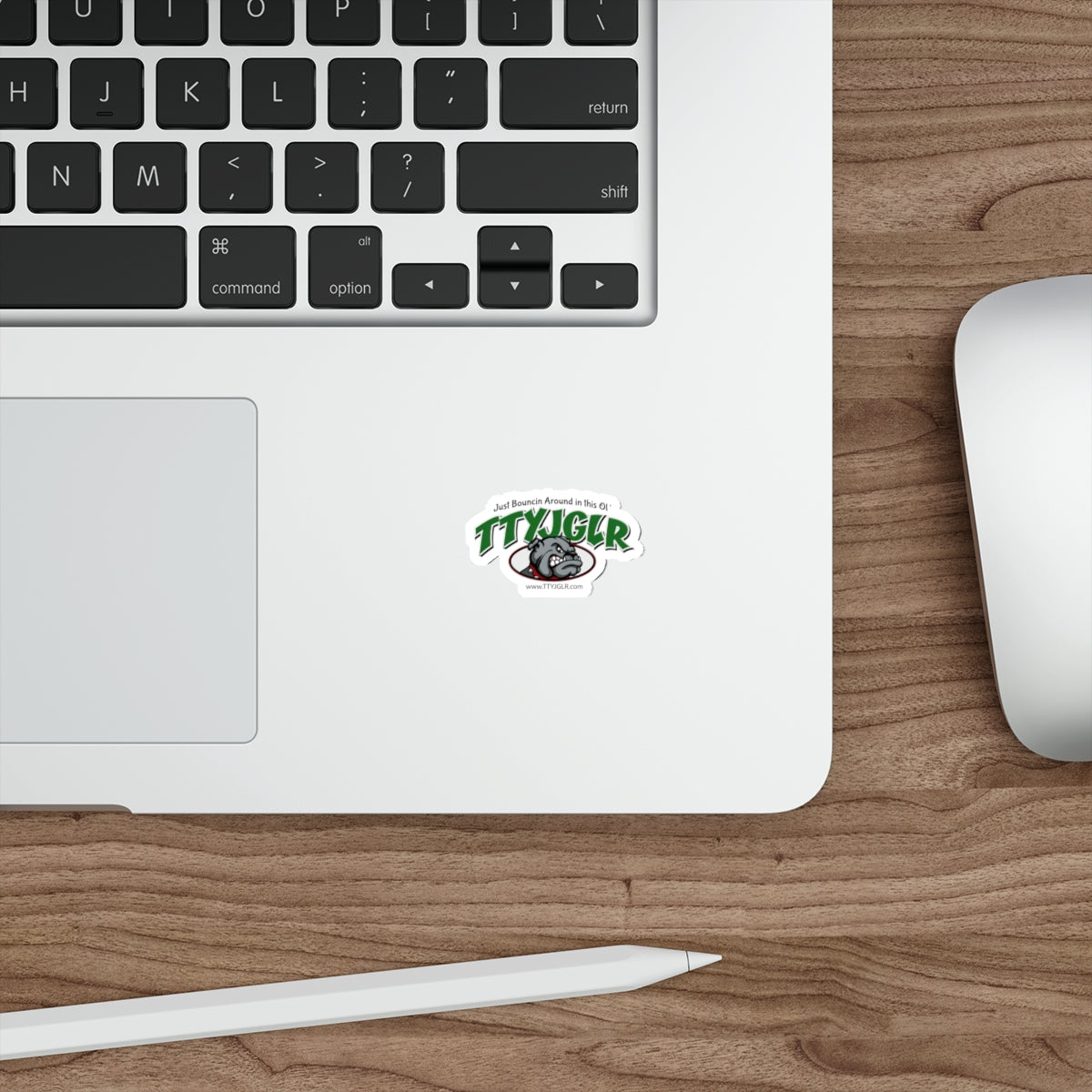 Die-Cut Stickers - TTYJGLR Bulldog Mean Green ("Just Bouncin Around in this Ol' TTYJGLR")