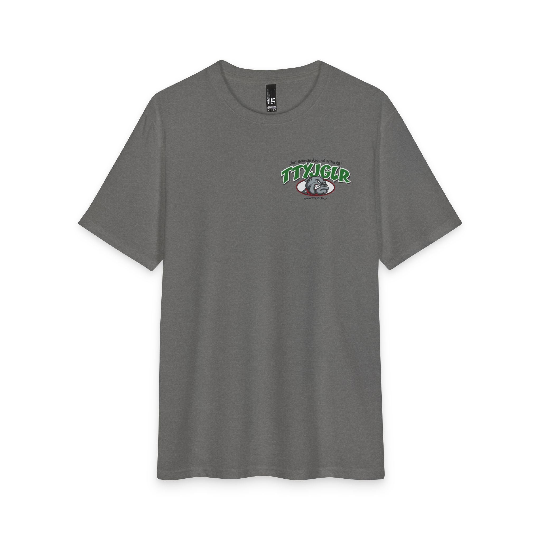 Soft Tri-Blend District T - Mean Green TTYJGLR Bulldog Logo
