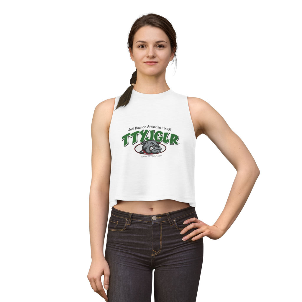 TTYJGLR Green Bulldog Logo - Women's Crop Top