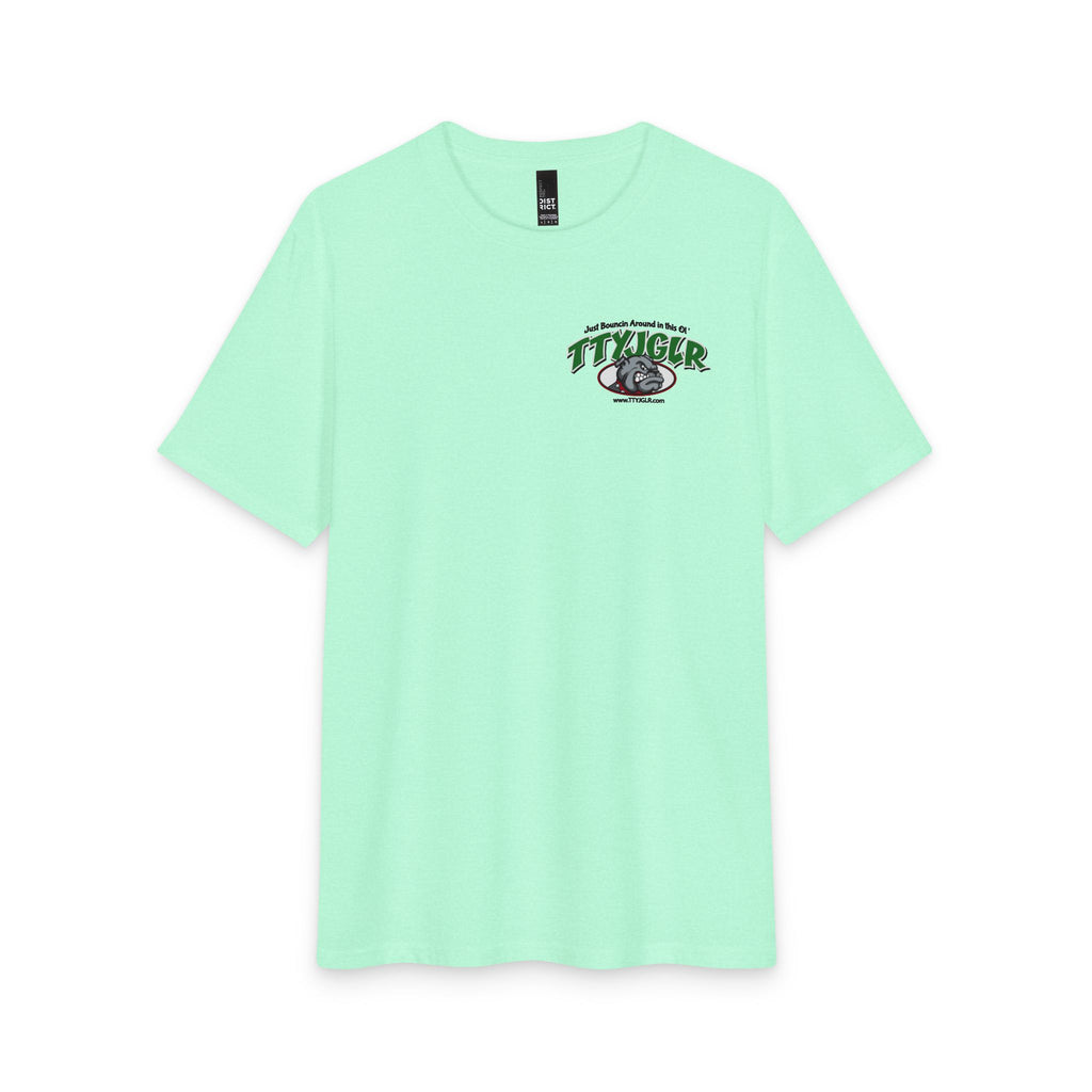 Soft Tri-Blend District T - Mean Green TTYJGLR Bulldog Logo