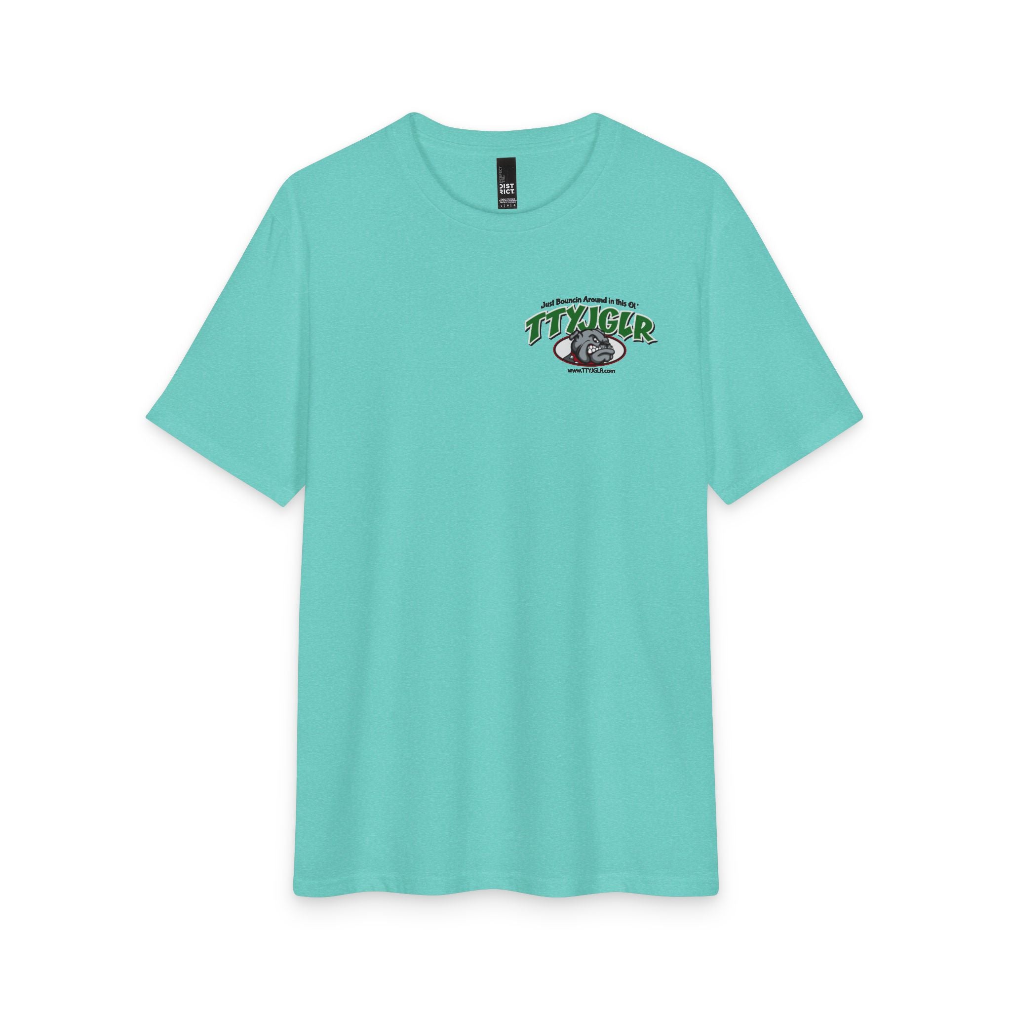 Soft Tri-Blend District T - Mean Green TTYJGLR Bulldog Logo