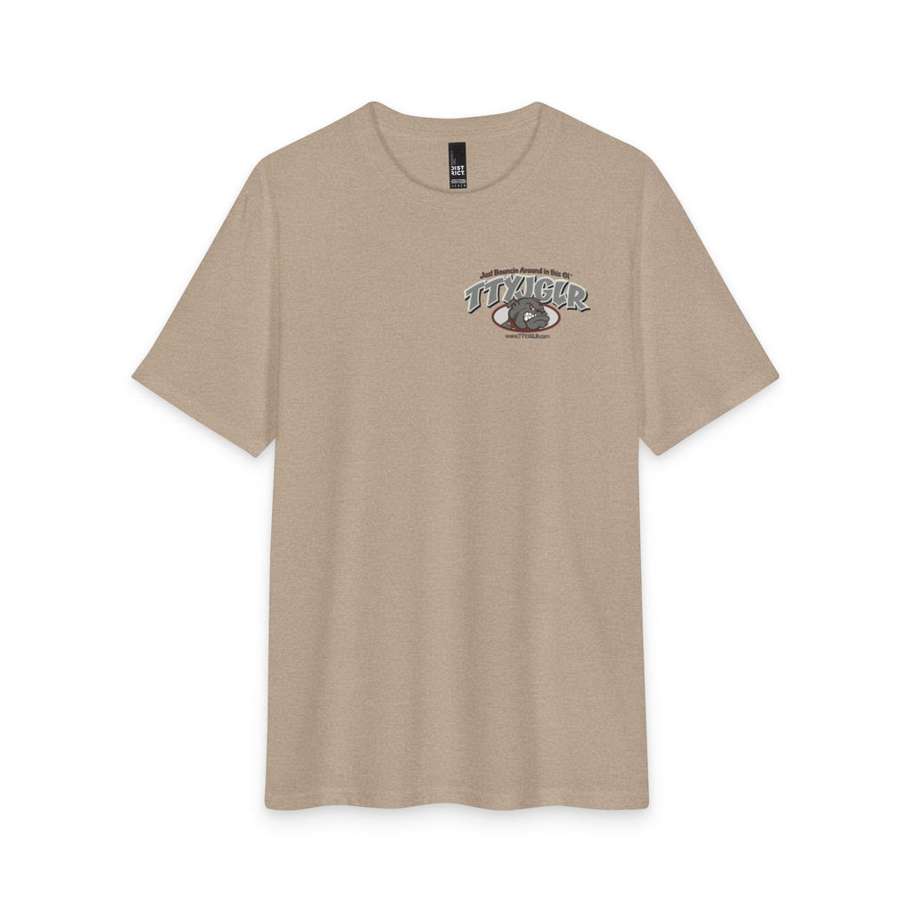 Soft Tri-Blend District T - Gritty Gray TTYJGLR Bulldog Logo